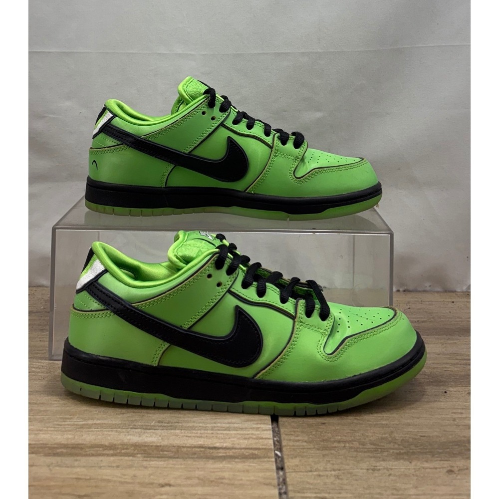 Nike SB Dunk Low Pro x Powerpuff Girls "Buttercup Green" Men's Sz 7.5 FZ8319-300